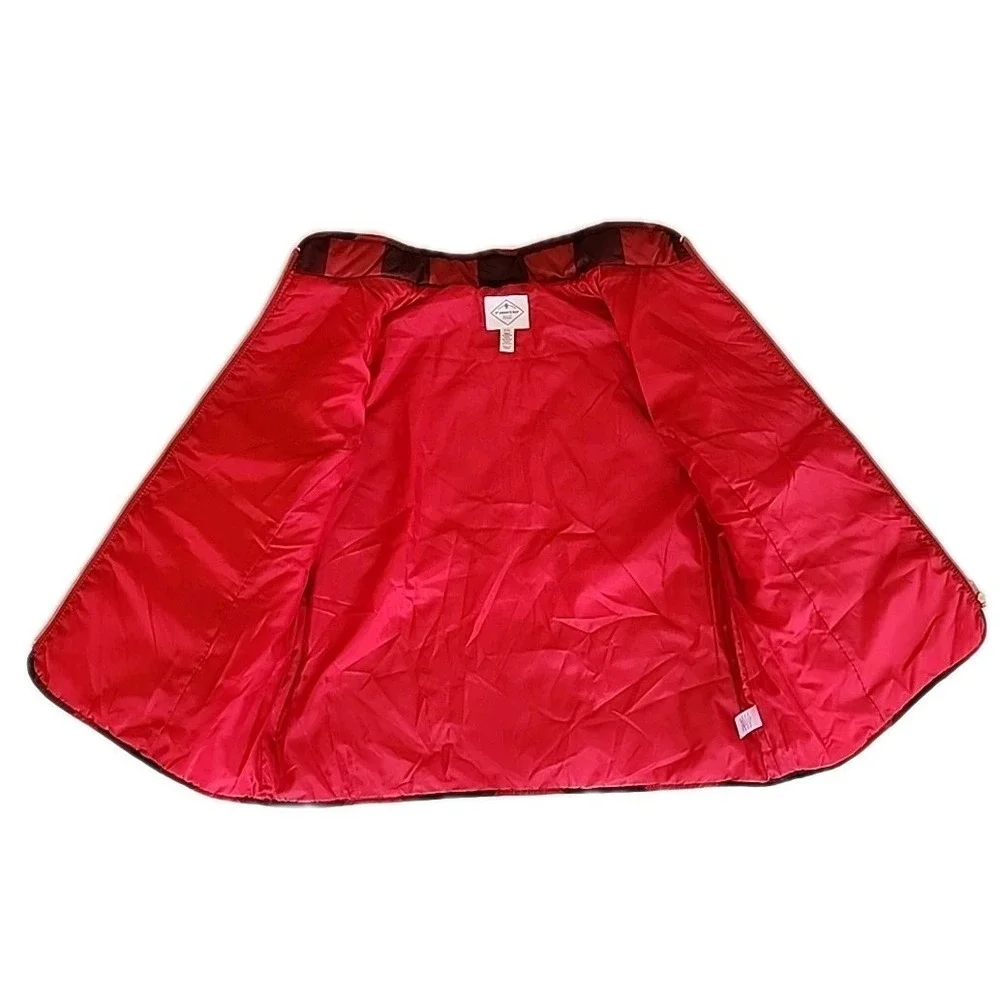 St Johns Bay Womens Quilted Puffer Vest XXL Red Black Buffalo Plaid Preppy Trad - Picture 5 of 13